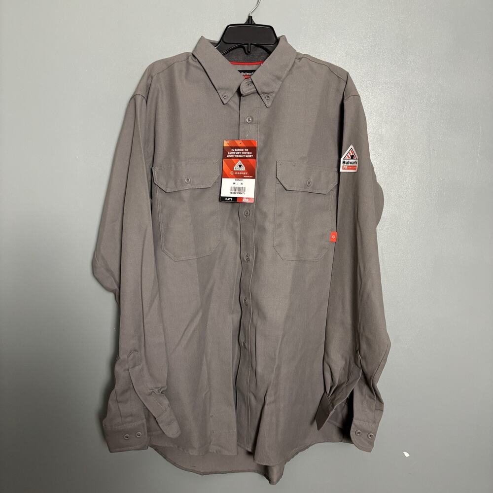 NWT Bulwark iQ Series® Comfort Woven Long Sleeve Lightweight Shirt FR XL New Tag